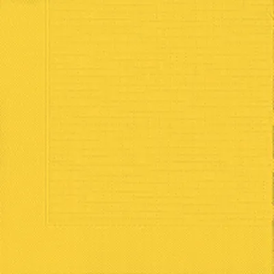 Image de Serviettes de table Duni 4 plis Tissue gaufré Uni jaune 40x40 cm 50 pièces