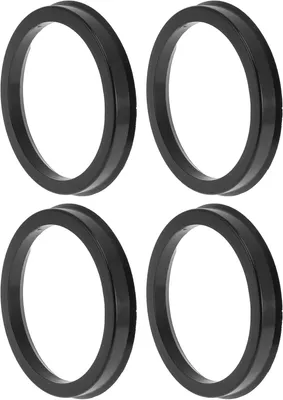 Produktbild von Radnabenringe Polycarbonat schwarz, 83,1 mm auf 70,1 mm, 4 Stück, stoßdämpfend, universal