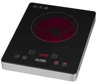 Obrázek produktu pro TZS First Austria Infračervená samostatná varná deska | Elektrická, 2000 W | 175 mm | Sklokeramika | Dotykový ovládací panel | Mobilní | Nerezová ocel **