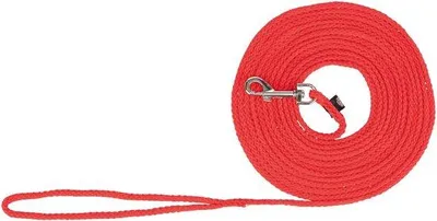 Produktbild von Unyqoos® 5 m lange rote Hundeleine aus robustem Seilmaterial – schwimmfähig, mit Handschlaufe und stabilem Bolzenhaken für Training & Outdoor