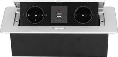 Produktbild von Multifunkčná stolová nabíjacia stanica s 2 zásuvkami 2 USB porty 2 AC 16A