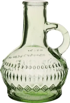 Produktbild von Glasvase klein 'Lille', Höhe 10cm, Durchmesser 7 cm, viele Farben zur Auswahl | Glasflasche, Farbe:Hellgrün