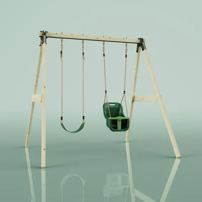 Produktbild von OutdoorToys Schaukel Lilie aus Holz in Grün Dunkelgrün