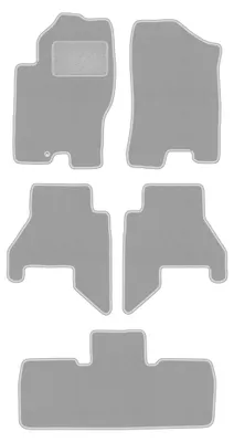 Productafbeelding van Velours automatten voor Nissan Pathfinder 2005-2010 – 5-delig, grijs, op maat – Wielganizator OSLO