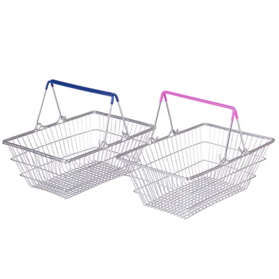 Produktbild von BigJigs Metall Spielzeug Einkaufskorb Set - 2 Stück - Rollenspiel
