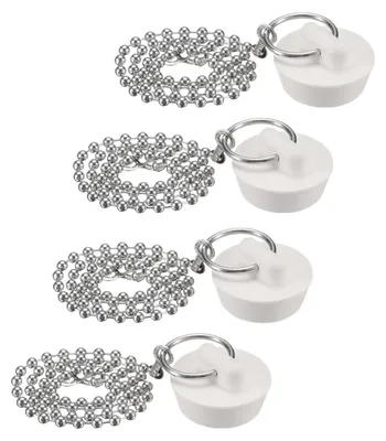 Produktbild von Abflussstopfen 4 Stück Gummi Ø25mm Weiß für Badewanne Waschbecken Spülbecken