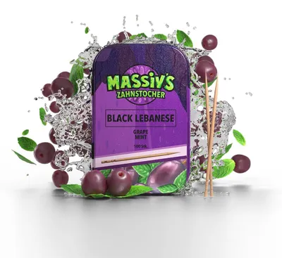 Aroma-Zahnstocher Grape Mint, 100 Stück, Metallbox