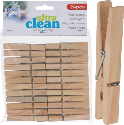 Produktbild von Grundlegende Holzkleiderstifte 24 Stücke