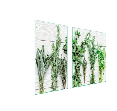Image de Plaques de recouvrement pour cuisinière 2 pièces 90x52 Couverture de champ en vitrocéramique Planche à découper épices bois