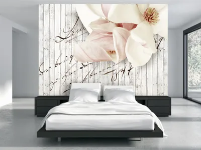 Produktbild von Vlies Fototapete 350x256 cm Tapeten Wandtapete XXL Blumen Aufschrift b-A-0184-a-a