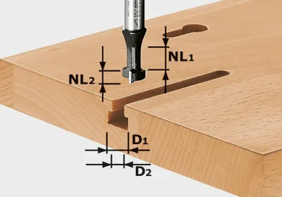 Image de Festool T HW S8 D10,5/NL13 10,5 x 13 mm 8 mm Fraise à rainurer ( 491035 )