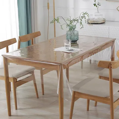 Produktbild von Tischfolie transparent 150 x 100 cm PVC 0,13 mm stark abwaschbar fettdicht