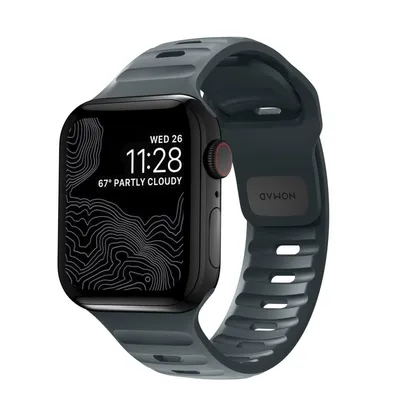 Zdjęcie produktu dla Nomad Sport Armband wodoodporny 45/46/49 mm - Guma fluoroelastomerowa FKM - 100% wodoodporny - Wewntrzne kanay wentylacyjne