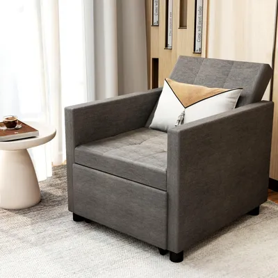Immagine prodotto di Divano letto multifunzionale, tre in uno, con schienale regolabile e letto estraibile