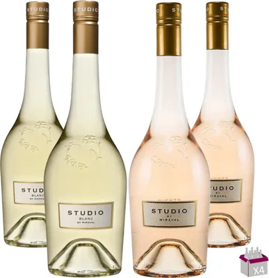 Produktbild von Los Entdeckung Studio von Miraval 4x75cl - 2 Studio von Miraval 2024 Rosé 75Cl 12.5% ​​& 2 Studio von Miraval 2024 weiß 75cl 13%