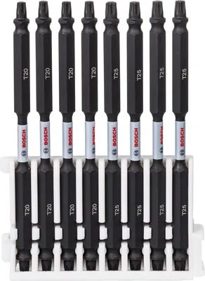 Zdjęcie produktu dla Zestaw końcówek wkrętakowych z podwójnym ostrzem, 8-częściowy, 4 x T20, 4 x T25, 110 mm 2608522349