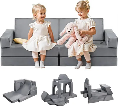 Zdjęcie produktu dla VEVOR Sofa dla dzieci 14-częściowa modułowa sofa dla dzieci sofa do zabawy sofa do samodzielnego montażu sofa dla dzieci