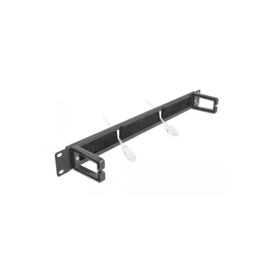 Produktbild von DELOCK 19" Kabelmanagement Bürstenleiste 2 Bügel 1 HE schw.