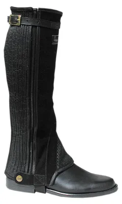 Produktbild von Beinchaps Comfort mit elastischem Einsatz schwarz Minichaps Reitchaps Reitletten in XL