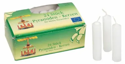 Produktbild von Pyramidenkerzen weiß 14x70mm 24 Stück