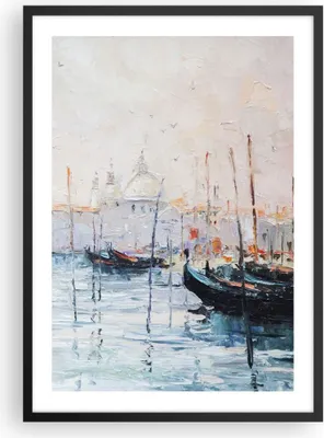 Produktbild von Gerahmtes Poster - Schwarzer Rahmen - Venedig Basilika - 50x70 cm - Wand Bild - Wanddeko - Wandbilder - Kunstposter - Wandposter - Bilderrahmen - Bilder - Kunstdruck - Wandbild - P2BPA50x70-3662