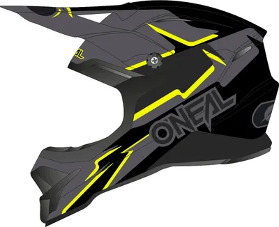 Produktbild von Oneal 3Series Voltage Motocross Helm, schwarz/neon-gelb, 2XL (63/64)