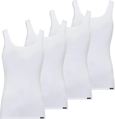 Produktbild von Skiny Damen Tanktop Baumwolle Advantage 4-Pack white - Größe 38