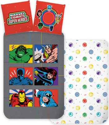 Produktbild von Avengers Symbols Kinderbettwäsche-Set 100×135 cm, 40×60 cm