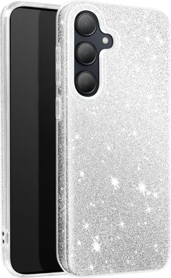 Produktbild von Avizar, Glitzernde Hülle für Samsung Galaxy A35 Silikon Ultra dünn, Silber