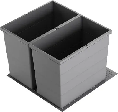 Obrázek produktu pro Odpadkový koš Hailo 3301752 Allegro 350 vložka 2x 28 litrů tmavě šedý