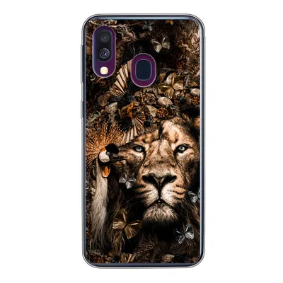 Produktbild von MuchoWow® Handyhülle Schutzhülle Hülle für Samsung Galaxy A40 Tiere - Collage - Schmetterling Silikon Softcase Handy Hülle - Handy-Tasche