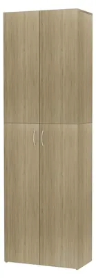 Produktbild von Büroschrank Aktenschrank Mehrzweckschrank Aufbewahrungsschrank Holz Sonoma-Eiche 60x32x190cm