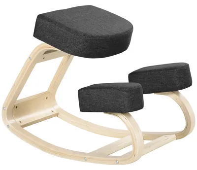 Obrázok produktu pre Ergonomická stolička na kolená | Farba: čierna, hnedá | Rozmery: 51 x 69 x 58 cm