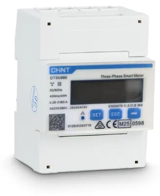 Immagine prodotto di Chint DTSU666 Modbus MID Contatore bidirezionale 3F 3x230/400V 5(80A) RS485