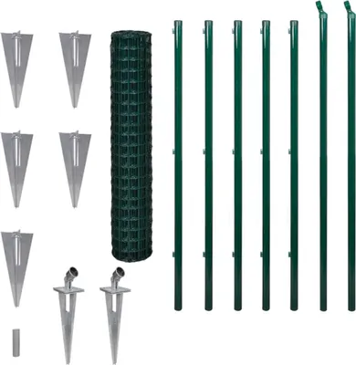 Zdjęcie produktu dla Euro ogrodzenie, stalowe, 10 x 1,7 m, zielone