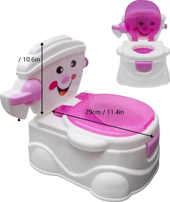 Zdjęcie produktu dla Przenośny nocnik, ergonomiczna konstrukcja, łatwy do czyszczenia, różowy