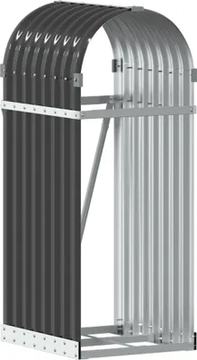 Produktbild von vidaXL Holzkorb Anthrazit 40x45x100 cm Verzinkter Stahl