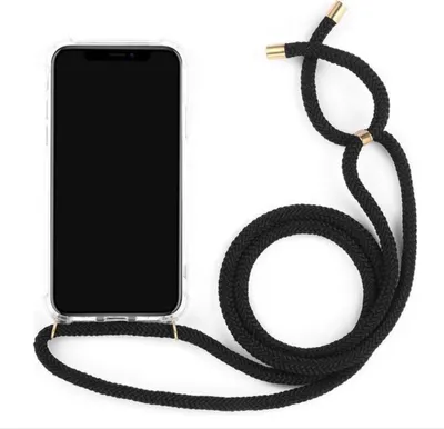 Productafbeelding van CHPN – iPhone 12 hoesje – Transparant – Met koord – Geschikt voor iPhone 12 en 12 Pro – Telefoonhoesje – Telefoonhoesje – iPhone-hoesje – Telefoonhoesje met koord