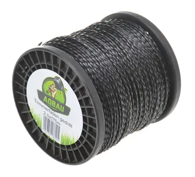 Produktbild von Aqbau® Mähfaden gedrillt 2,0 mm x 175m Trimmerfaden Ersatzfaden Rasentrimmer