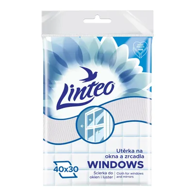 Zdjęcie produktu dla Linteo Ścierka Do Okien Szyb Luster Z Mikrofibry 40x30 Cm Połysk Jakość