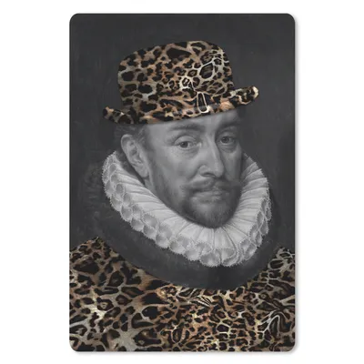 Produktbild von MuchoWow® Mauspad Mousepad Wilhelm von Oranien - Adriaen Thomasz - Pantherdruck 18x27 cm - Mousepads - Maus Mat - Pad - Mausunterlage