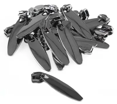 20 Zipper für Spiralreißverschluss, 5mm, non lock, anthrazit