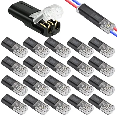 2-polige wasserdichte Kabelverbinder, 50 Stück, für 18-22 AWG, lötzfrei