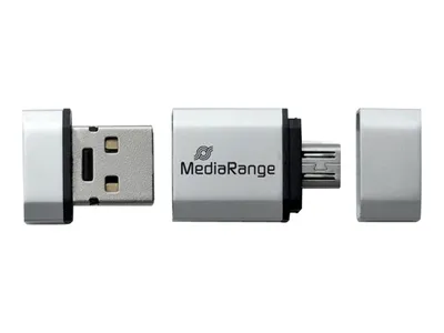 Produktbild von MediaRange 8GB USB Mobile 2 in 1 OTG USB-Stick USB Type-A / Micro-USB 2.0 Silber