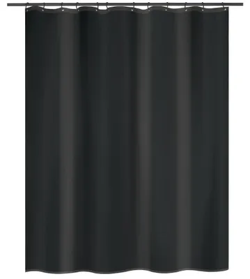 Produktbild von Duschvorhang MSV Textil 120 x 200 cm schwarz