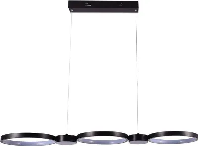 Obrázok produktu pre Závesné svetlo LED, kruhový dizajn, čierna farba, D 97,4 cm