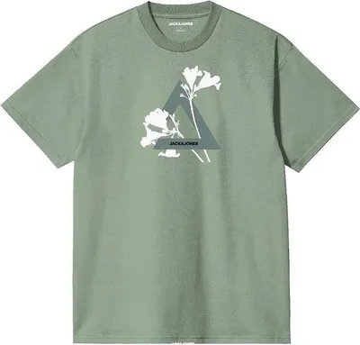 Obrázok produktu pre Jack & Jones Kvetinové trojuholníkové tričko s krátkym rukávom Green L Pánske Green L