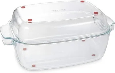 Imagen del producto de Sartén rectangular con tapa, GrandCHEF, 40 x 26 cm, de vidrio