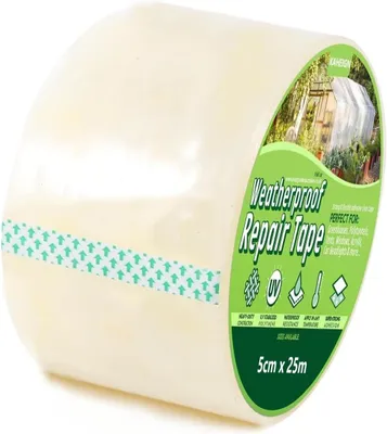 Immagine prodotto di Nastro adesivo per serre, 5 cm x 25 m, resistente ai raggi UV, ideale per giardini e spazi esterni