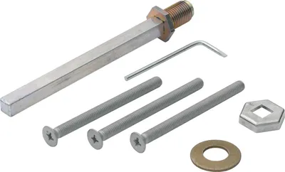 Immagine prodotto di Set di fissaggio Hoppe zincato quadrato 8mm TS 52,57mm per raccordi di sicurezza intercambiabili - 3692938
